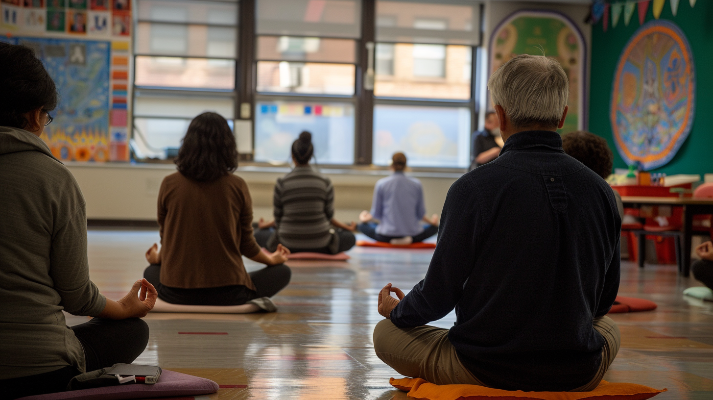 RestShop™ in action - professionals participating in a mindfulness session